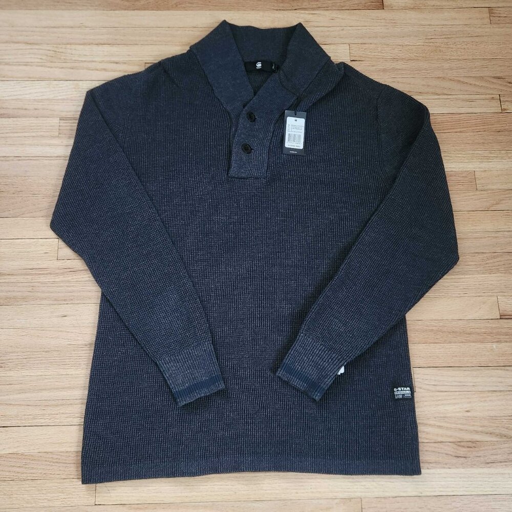 G-star Shawl Knit Men's XL Grey Cardigan -BNWT